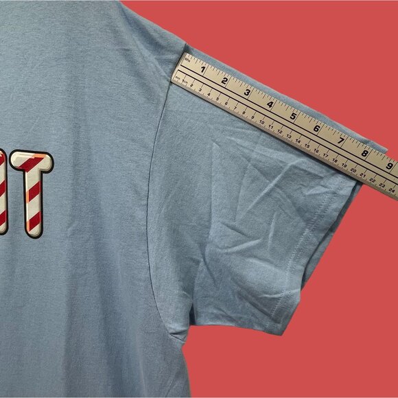 Delta Pro Weight- Men's Adults Short Sleeves T-Shirt -Graphic Tee-Light Blue-XXL - Picture 7 of 13